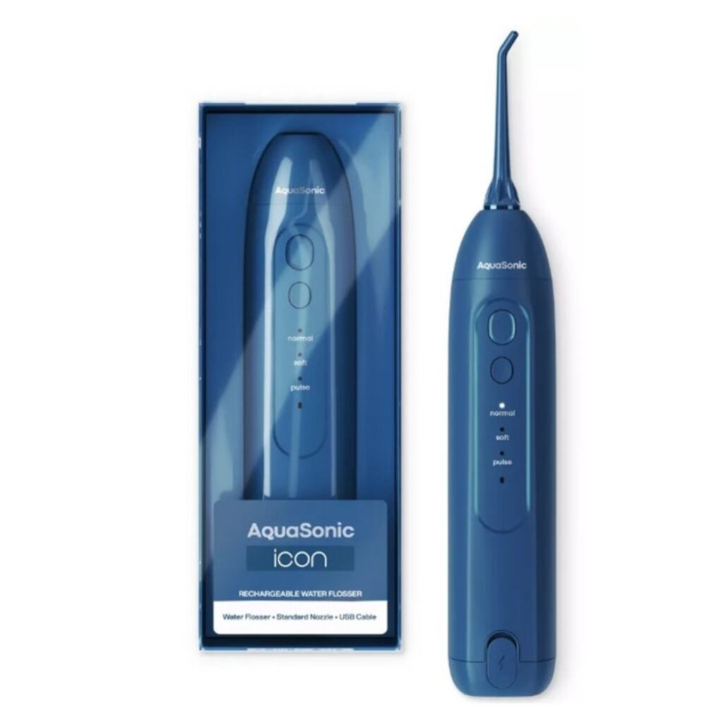 AquaSonic Icon Electric Water Flosser, Cordless Rechargeable, Waterproof, NWT